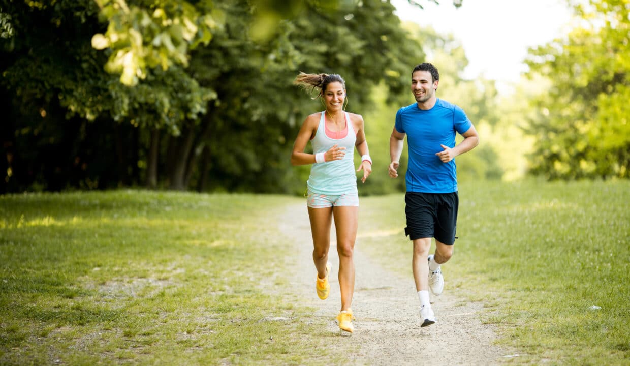 Young,Couple,Running