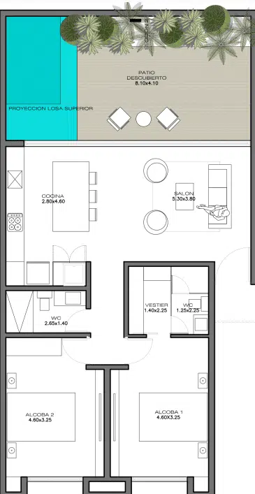 2BR Apartment - 1st Level